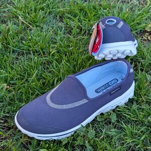 Skechers GOwalk Slip-On Sneaker in Charcoal Gray